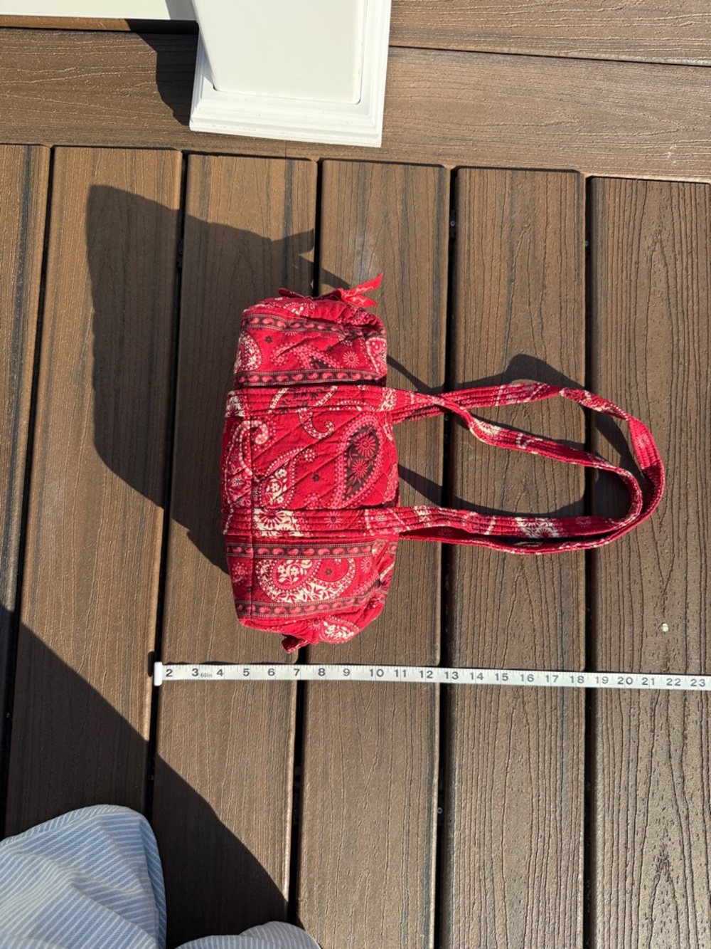Red Quilted Paisley Cosmetic Bag Set “red mesa paisley” - Picture 4 of 10